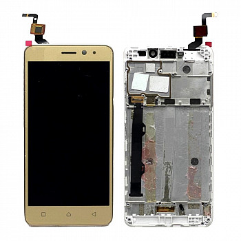 Buy Now LCD with Touch Screen for Lenovo K6 Power - Gold Display Glass Combo Folder