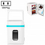 10L Mini Refrigerator Car Home Dual-use Small Dormitory Refrigerator, CN Plug(White Blue)