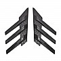 1 Pair Car Rear Windshield Air Cent Shark Fin Decorative Sticker, Carbon Pattern