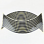 Motorcycle 18inch Wheel Stickers Modified Wheel Reflective Stickers(Black)