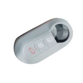 Fiat 500 2pcs Folding 3 Button Remote Control Silicone Case(White Gray)