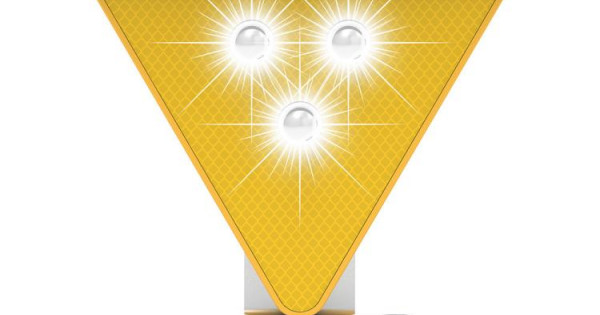 Led Flash Yellow C2A Solar Flash LED Strobe Warning Light Yellow Light