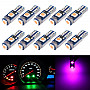 10 in 1 Car T5 0 2W DC12V Instrument Panel LED Decorative Light Pink Light