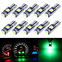10 in 1 Car T5 0 2W DC12V Instrument Panel LED Decorative Light Green Light