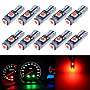 10 in 1 Car T5 0 2W DC12V Instrument Panel LED Decorative Light Red Light