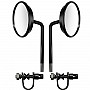 1 Pair HP-J007 Motorcycle Modified Caliper Rearview Mirror(Black)