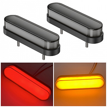 1 Pair Double Color Brake Light Turn Signal Light