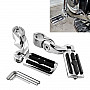 1 Pair Universal Motorcycle Modified 1.25 inch 32mm Short Angled Adjustable Foot Pedal