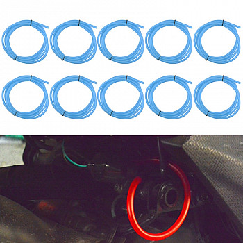 10PCS Motorcycle Modification Oil Pipe Rubber Gasoline Pipe, Length: 1m(Blue)