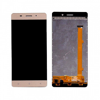 Buy Now LCD With Touch Screen For Gionee M5 Lite - Gold Display Glass Combo Folder