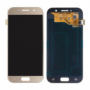 Buy Now LCD With Touch Screen For Samsung Galaxy A5 2017 - Gold Display Glass Combo Folder