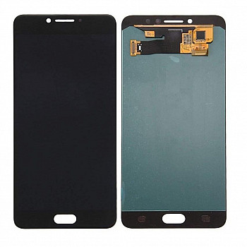 Buy Now LCD With Touch Screen For Samsung Galaxy C7 Pro - Black Display Glass Combo Folder