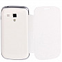 Galaxy Trend Duos / S7562 Original Style Battery Cover + Flip Leather Case (White)