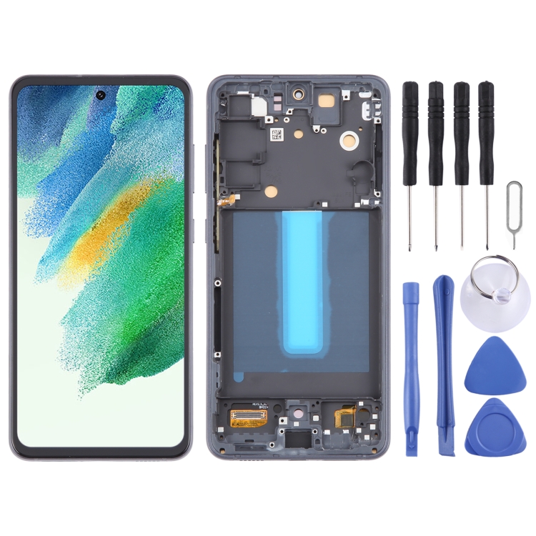 Samsung Galaxy S21 FE 5G SM-G990B 6.36 inch EU Version OLED LCD Screen Digitizer Full Assembly with Frame (Black) Samsung Galaxy S21 FE 5G SM-G990B 6.36 inch EU Version OLED LCD Screen Digitizer Full Assembly with Frame (Black)