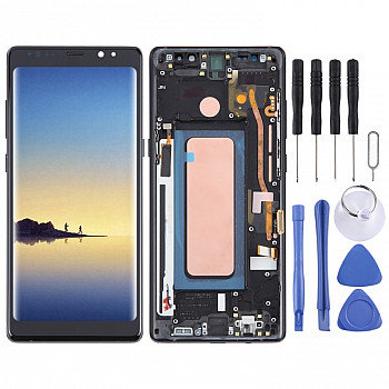 Samsung Galaxy Note 8 SM-N950 TFT Material LCD Screen Digitizer Full Assembly with Frame (Black)