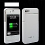 1900mAh Power Bank External Battery Case for iPhone 4 & 4S(White)