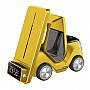 T20 5-in-1 Car-shaped Desktop Alarm Clock Wireless Charger with Atmosphere Light(Yellow)