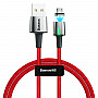 Baseus 2.4A Micro USB Zinc Magnetic Charging Cable, Length: 1m(Red)
