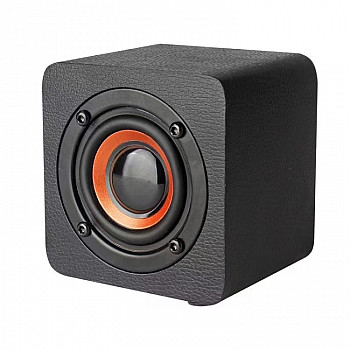 Q1 Wooden Mini Portable Mega Bass Wireless Bluetooth Speaker(Black)
