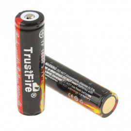 TrustFire 18650 2400mAh 3.7V Long Lasting Rechargeable Lithium ion Battery with Circuit Protection (2pcs in one packaging, the price is for 2pcs)(Black)