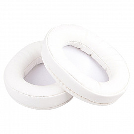 1 Pair Leather Sponge Protective Case for Steelseries Arctis 3 Pro / Ice 5 / Ice 7 Headphone (White)