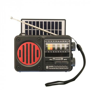 322BTS Solar Multi band Antenna FM Radio Portable Flashlight Bluetooth Speaker Random Color Delivery