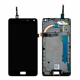 Lenovo Vibe P1 Display and Touch Screen Glass With Frame P1a42 - Black