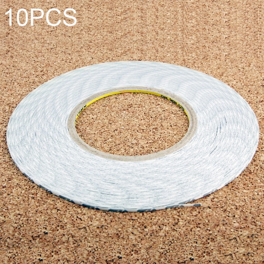 10 PCS 1mm Double Sided Adhesive Sticker Tape for Phone Touch Panel Repair, Length: 50m(White) 10 PCS 1mm Double Sided Adhesive Sticker Tape for Phone Touch Panel Repair, Length: 50m(White)