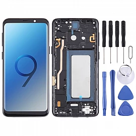 Samsung Galaxy S9 SM-G960 TFT LCD Screen Digitizer Full Assembly with Frame (Black)