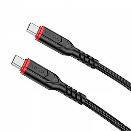 hoco X59 Victory 60W USB-C / Type-C to USB-C / Type-C Charging Data Dable, Length:1m(Black)