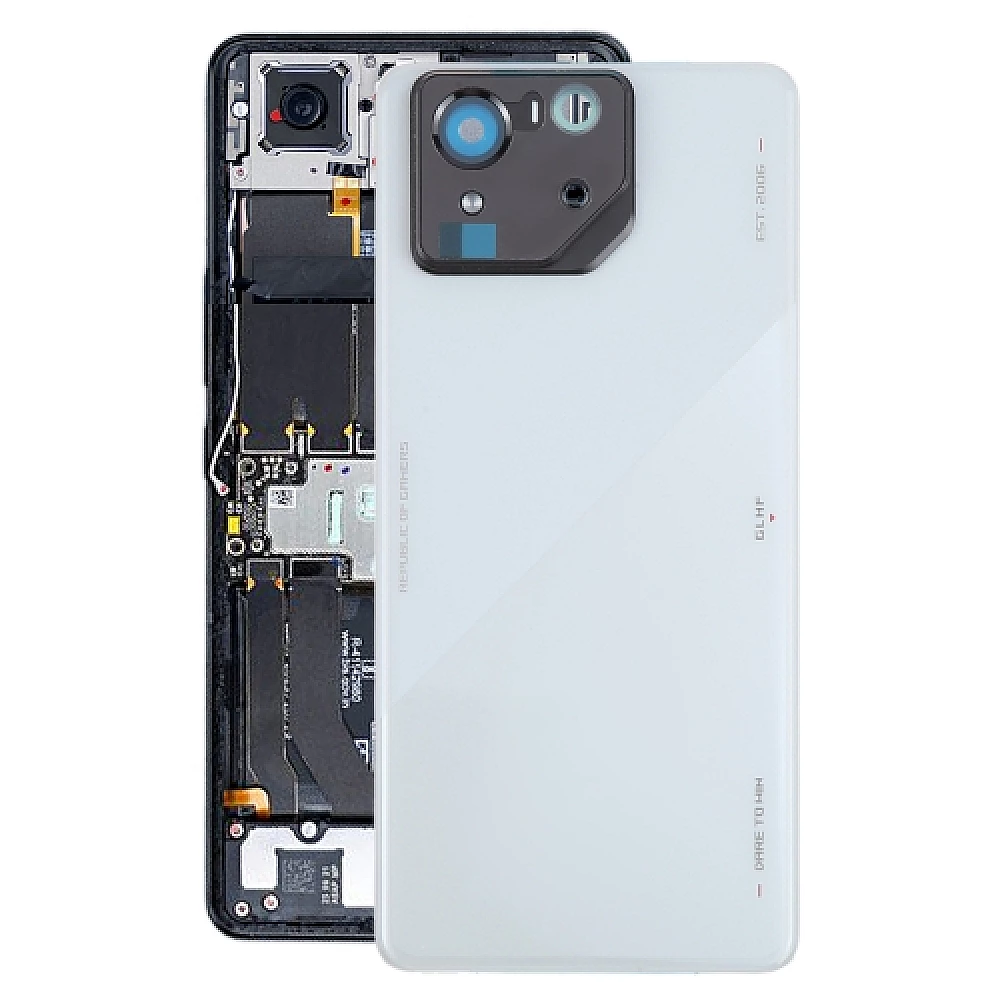 Asus ROG Phone 8 Pro AI2401 AI2401 A Global Original Glass Battery Back Cover with Camera Frame Grey Asus ROG Phone 8 Pro AI2401 AI2401 A Global Original Glass Battery Back Cover with Camera Frame Grey