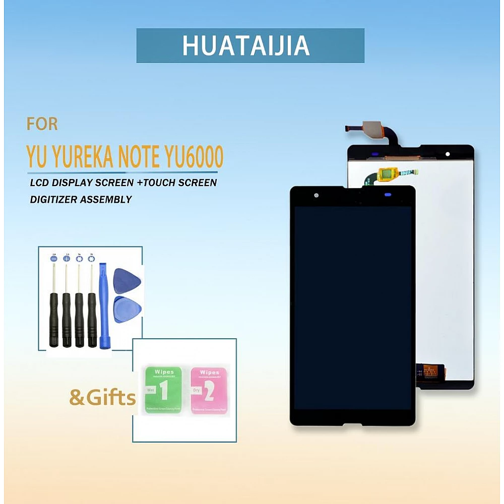 Black LCD Screen For YU yureka note yu6000 yu 6000 Touch screen digitizer Sensor With LCD Display Full Assembly Replacement - Black Black LCD Screen For YU yureka note yu6000 yu 6000 Touch screen digitizer Sensor With LCD Display Full Assembly Replacement - Black