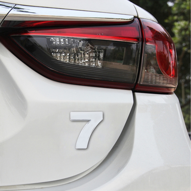 Car Vehicle Badge Emblem 3D Number Seven Self-adhesive Sticker Decal ...