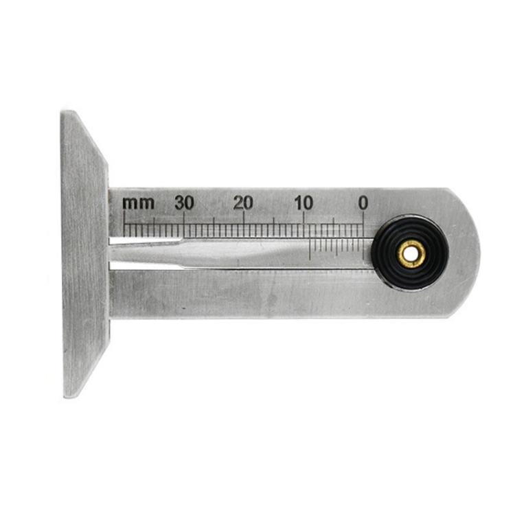 030mm Stainless Steel Tire Tread Vernier Depth Gauge