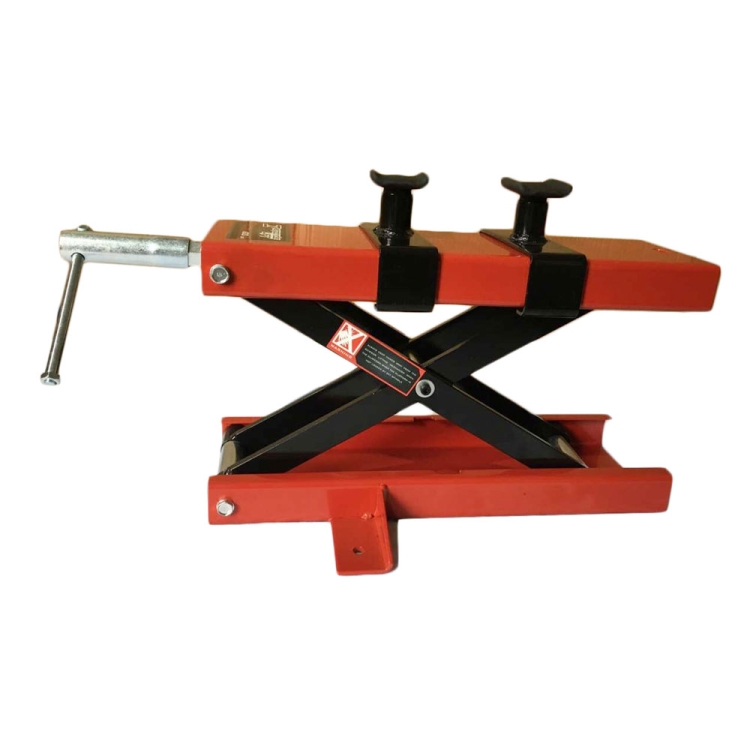 [US Warehouse] Steel Scissor Lifting Adjustable Platform for Motorcycle, with Fixation Clamp, Load-bearing: 1100lbs(Red)