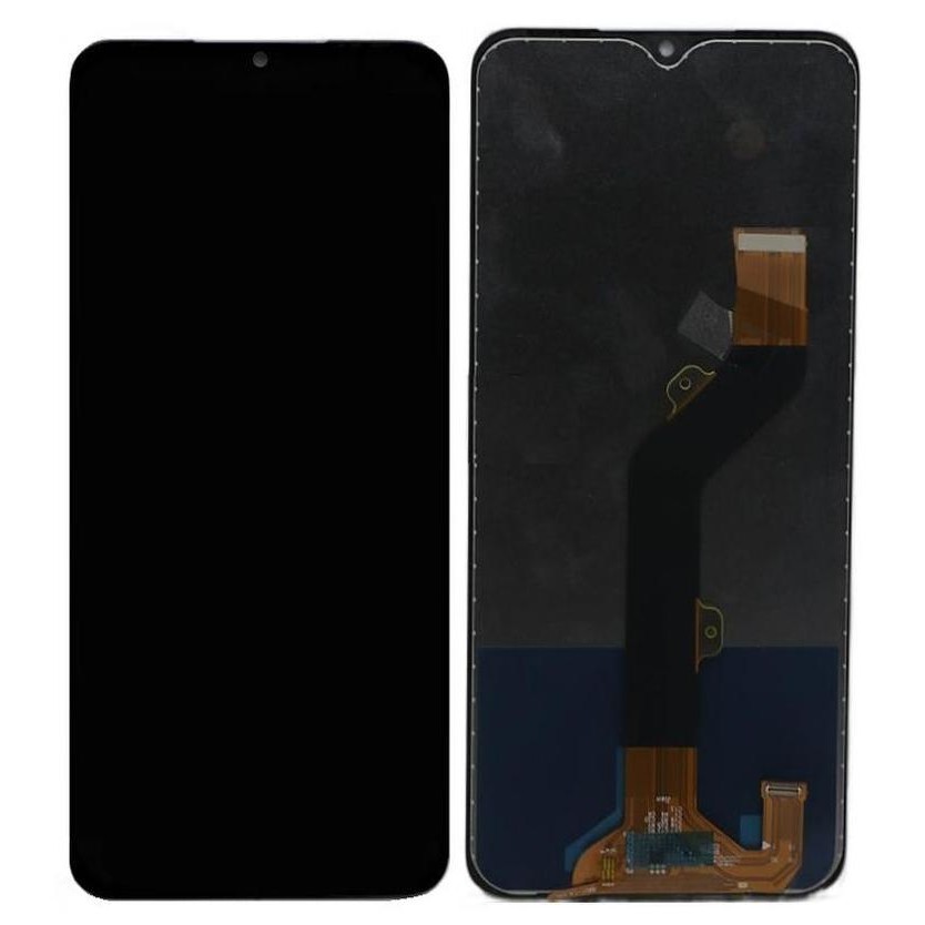 LCD With Touch Screen For Infinix Smart 6 Plus India - Black Display Glass Combo Folder