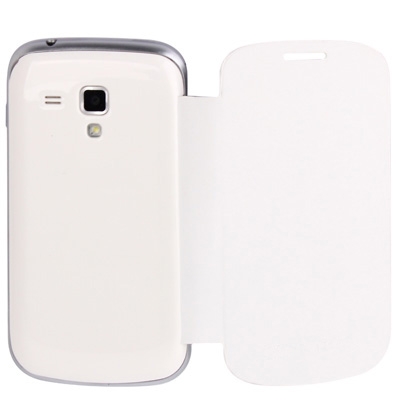 Galaxy Trend Duos / S7562 Original Style Battery Cover + Flip Leather Case (White)