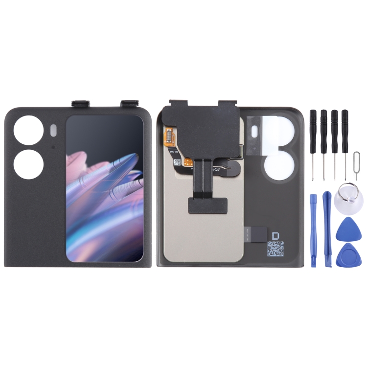 Original Ecran LCD Et Vitre Tactile Externe Noir Pour OPPO Find N2 Flip 4150374 Oppo