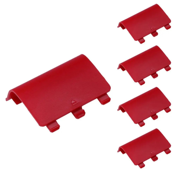 Xbox One 5pcs Wireless Controller Battery Cover Replacement Battery Doors(Red)