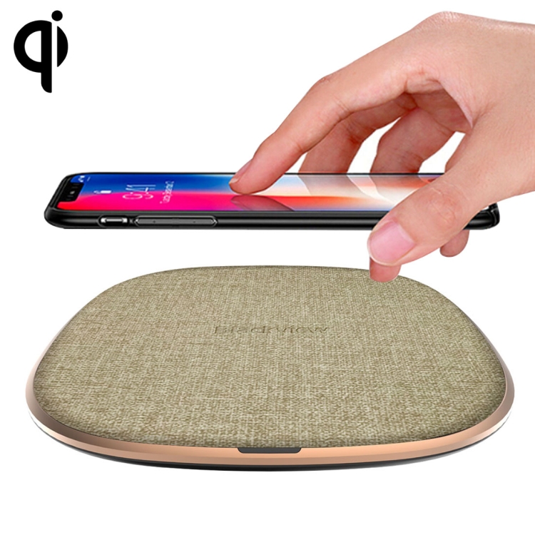 [HK Warehouse] Blackview W1 Simple Round Metal 10W Max Qi Wireless Charger Pad, For Blackview BV680 Pro, A30, A20, A20 Pro and Other Blackview Phones (Gold)