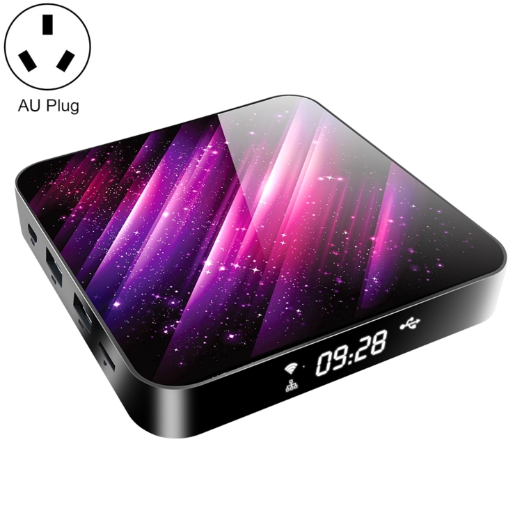 H40-2 6K HDR Smart TV BOX Android 10.0 Media Player wtih Remote Control, Quad Core Allwinner H616, RAM: 4GB, ROM: 64GB, 2.4GHz/5GHz WiFi, Bluetooth, AU Plug