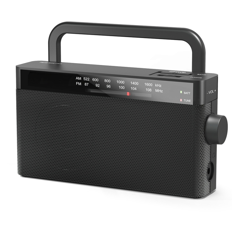 AM/FM Radio Small Walkman With 3.5mm Headphone Jack(Black)