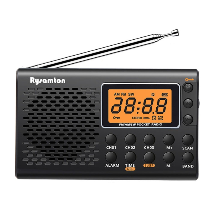 QL-M03 Full-Band Portable Stereo LCD Screen Digital Display Radio, Style: US Version