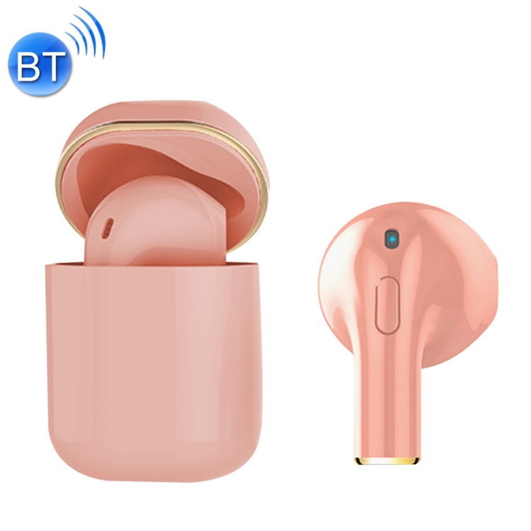 MINI-I8X Mini Noise Cancelling Earbuds Sports Wireless Bluetooth V4.2 + EDR TWS Headset with Charging Case, For iPhone, Galaxy, Huawei, Xiaomi, HTC and Other Smartphones(Rose Gold)
