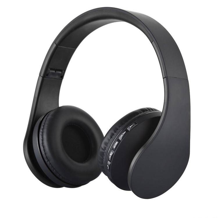 BTH-811 Folding Stereo Wireless Bluetooth Headphone Headset with MP3 Player FM Radio, for Xiaomi, iPhone, iPad, iPod, Samsung, HTC, Sony, Huawei and Other Audio Devices(Black)