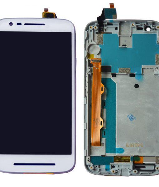 Moto E3 Power Display and Touch Screen With Outer Frame - Black